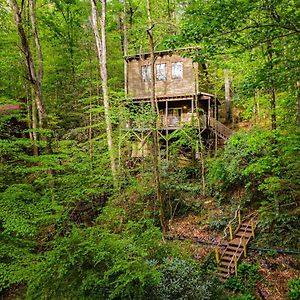 The Treehouse - Rocking Chair Deck With Hot Tub Below, Walking Distance To Downtown Helen, Sleeps 5 Exterior photo