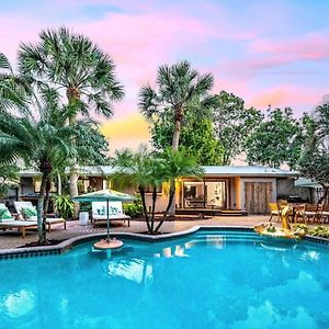 Tropical Pool Tiki Heaven Villa Fort Lauderdale Exterior photo