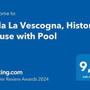 Villa La Vescogna, Historic House With Pool Calco  Exterior photo