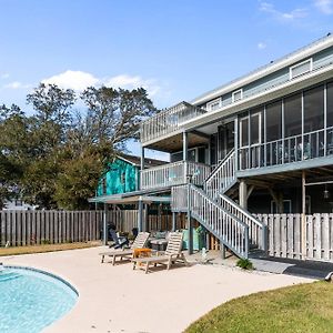 Backyard Oasis With Saltwater Pool & Steps To The Beach Tipsea Pelican Oak Island Exterior photo