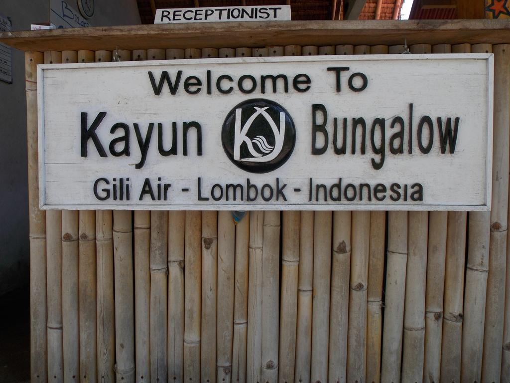 Kayun Bungalow Gili Air Exterior photo