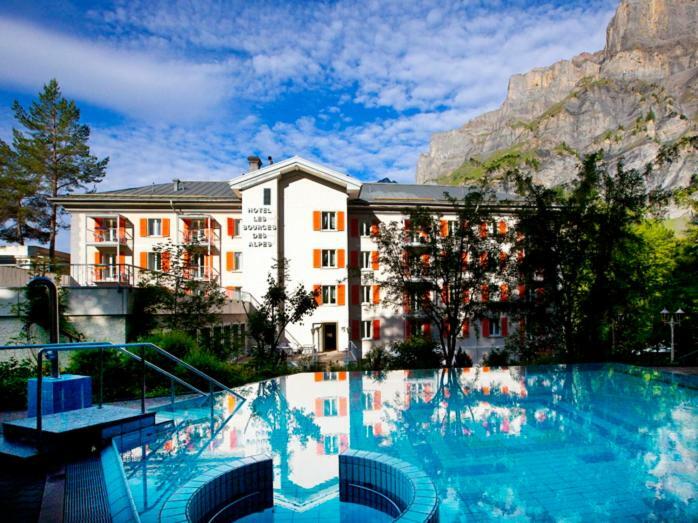 Hotel Les Sources Des Alpes Leukerbad Exterior photo