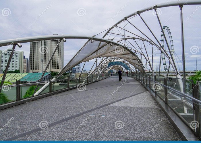 Bayfront Avenue Helix Bridge and Bayfront Ave, Singapore Editorial Photo - Image ... photo