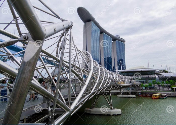 Bayfront Avenue Helix Bridge and Bayfront Ave, Singapore Editorial Photography ... photo