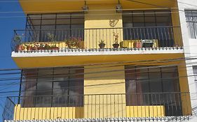 The Quito Guest House With Yellow Balconies For Travellers Exterior photo