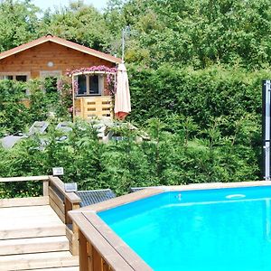 The Cabin With Heated Outdoor Pool Villa Chalandrey Exterior photo