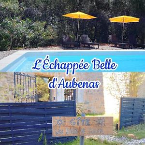 2 Pieces "Le Brin De Soleil" Gites Appart 'Hotel L'Echappee Belle D'Aubenas Logement 1 Sur 3 Exterior photo