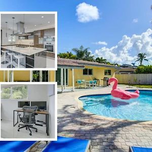 Chef'S Kitchen Pool Outdoor Seating Bbq Villa Fort Lauderdale Exterior photo