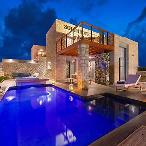 Modern Villa In Lachania With Private Pool Exterior photo