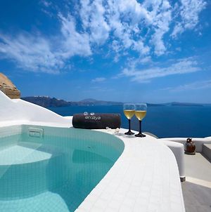 Elegant Santorini House Villa Castro Caldera View-Outdoor Hot Tub Oia Tholos  Exterior photo