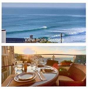 Sea Beach & Coastal Views From Lrg Sun Terrace G Bay Apartments Overlooks Fistral Beach Most Desirable Location Sleeps & Dines 6 Which Includes Sofabed 2 Bathrooms Al Fresco Dining Smart Tv All Rooms Private Parking 2 Cars Sat-Sat Only April-Nov Plea Newquay  Exterior photo