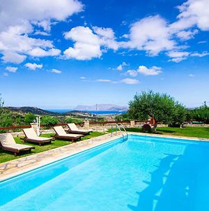 Private Pool With Sea & Mountain View #Full Privacy# Villa Kissamos Exterior photo
