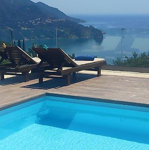 Villa Vardia-Amazing Seaviews With Heated Pool Sinarades Exterior photo