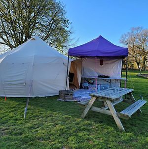 Round Tent With Log Burner, Double Bed, Sofa Bed And Cooking Facilities On Small Campsite Just Bring Bedding Hassle Free Camping Hotel Narberth Exterior photo