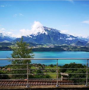 Chalet With View Of The Mountains And The Thun Lake Villa Sigriswil Exterior photo