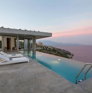 Stunning 180° Sea View Designer Villa For Two Korithion Exterior photo