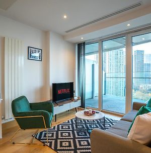 Canary Wharf Luxury Flat W/ View & Terrace Apartment London Exterior photo