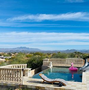 Tuscan Oasis With Mountain View, Heated Edge Pool, Hot Tub, Gym, Garage Fountain Hills Exterior photo