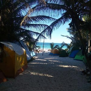 Chavez Eco Beach Camping And Cabanas Hotel Tulum Exterior photo