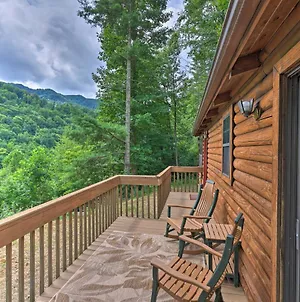 Quaint Log Cabin With Views Near West Jefferson Villa Warrensville Exterior photo