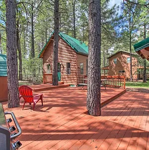 Woodsy Pinetop Cabin And Deck And Separate Casita Exterior photo